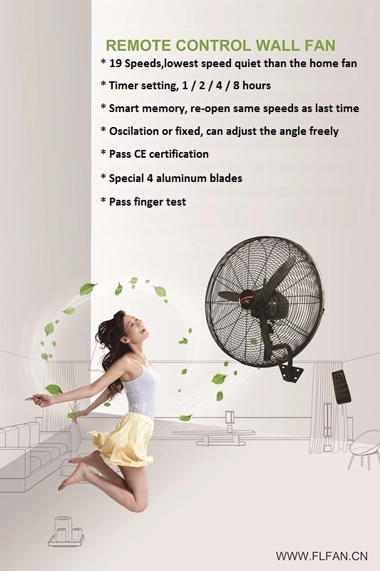 4 Aluminum Blades Industrial Stand Fan with Remote 19 Speeds